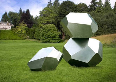 Chiny Rzeźby ogrodowe ze stali nierdzewnej Piaskowanie Dekoracje kwadratowe dostawca