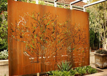 Chiny Dostosowane do ściany Corten Steel Metal Tree Wall Art Rzeźba do dekoracji ogrodu dostawca