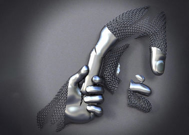 Chiny Love Hands Design Metalowa rzeźba ścienna 3D ze stali nierdzewnej Matowe wykończenie dostawca