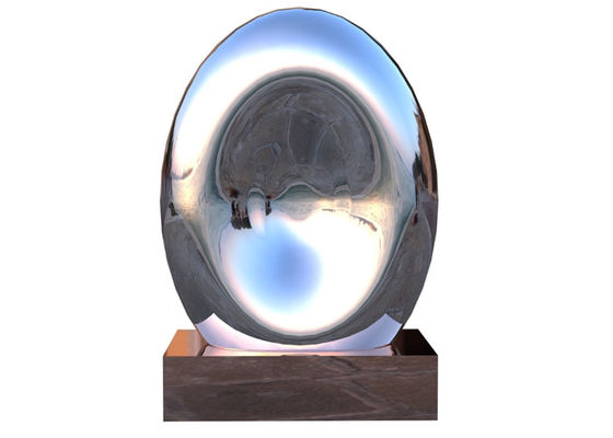 Dobra cena. Metalowy krajobraz Nowoczesna polerowana rzeźba ze stali nierdzewnej w Internecie