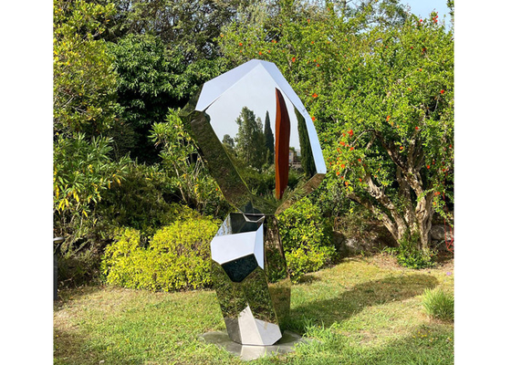 Dobra cena. Metalowy krajobraz Nowoczesna polerowana abstrakcyjna rzeźba ze stali nierdzewnej w Internecie