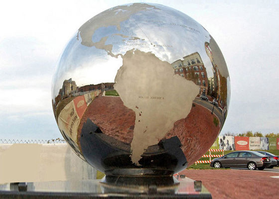 Dobra cena. Kula ze stali nierdzewnej Globe Map Sculpture Outdoor Dekoracyjne Dostosowane w Internecie