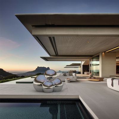 Dobra cena. Sztuka ze stali nierdzewnej Sztukę wypolerowaną zewnętrzną rzeźbę metalową w Internecie