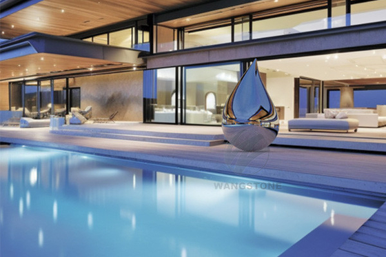 Dobra cena. Stal nierdzewna Polerowana metalowa sztuka zewnętrzna rzeźba kropla wody w Internecie