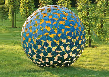 Dobra cena. Duża Luminous Sphere Malowane Metalowe Rzeźby Do Dekoracji Ogrodu 100 cm Dia w Internecie