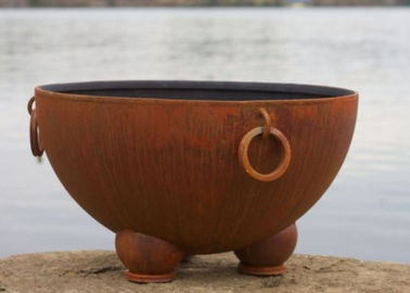 Dobra cena. Odkryty starożytny projekt Rusted Steel Fire Pit, Copper Fire Pit Bowl For Yard w Internecie