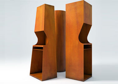 Dobra cena. Fire Pillars Art Decorative Corten Steel Fire Pit Łatwe czyszczenie / konserwacja w Internecie