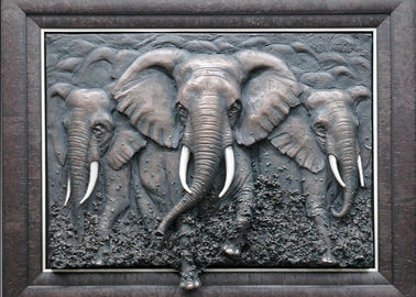 Dobra cena. Metal Wall Art Rzeźba / Brązowy słoń Bas Relief Multi Function w Internecie