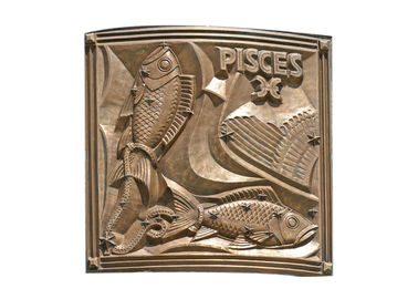 Dobra cena. Różne rozmiary Pisces Bronze Relief Spawanie Craft 200 * 200cm w Internecie
