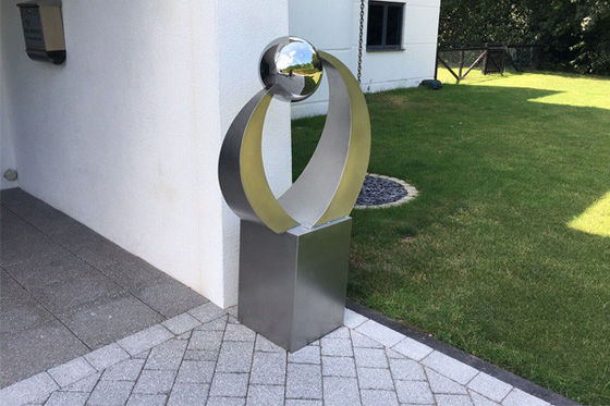 Dobra cena. Ogród ze stali nierdzewnej kulka rzeźba szczotkowana wykończenie w Internecie