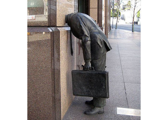 Dobra cena. Żywy rozmiar Modern Outdoor Street Art Casting Bronzowa rzeźba mężczyzny w Internecie