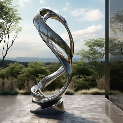 Dobra cena. Zapomniane wspomnienia Polerowana rzeźba ze stali nierdzewnej dla parków publicznych w Internecie