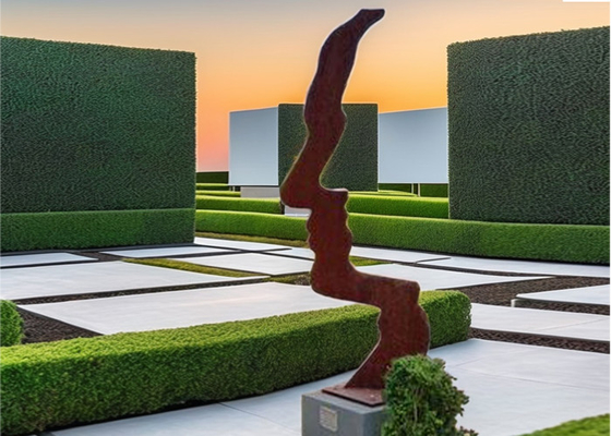 Dobra cena. Niestandardowa Rusty Outdoor Metal Garden Art Corten Stalowa rzeźba twarzy w Internecie