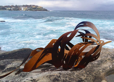 Dobra cena. Duża Rusty Garden Corten Rzeźba Stalowa, Dekoracja Metalowa Rzeźba Abstrakcyjna w Internecie