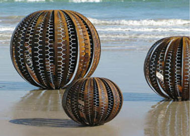 Dobra cena. Piłki typu Outdoor Corten Steel Garden Rzeźba, Rusty Sphere Sculpture w Internecie