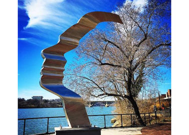 Dobra cena. Streszczenie Outdoor Rzeźby ze stali nierdzewnej Artyści Rzeźba twarzy Matowe wykończenie w Internecie