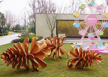 Dobra cena. Big Out Door Metalowa rzeźba z szyszki ze stali nierdzewnej do dekoracji ogrodu w Internecie