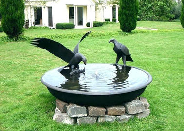 Dobra cena. Antyczny orzeł Birdbath Bowl Brązowa rzeźba ogrodowa Dekoracja Stabilność korozyjna w Internecie