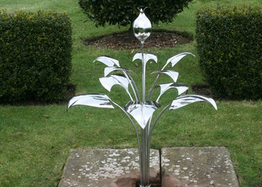 Dobra cena. Modern Outdoor Art Rzeźba ze stali nierdzewnej Wykonanie Garden Flower Sculpture w Internecie