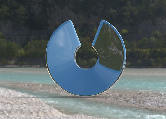 Dobra cena. Lustro polerowana nowoczesna rzeźba zewnętrzna ze stali nierdzewnej do krajobrazu ogrodowego w Internecie