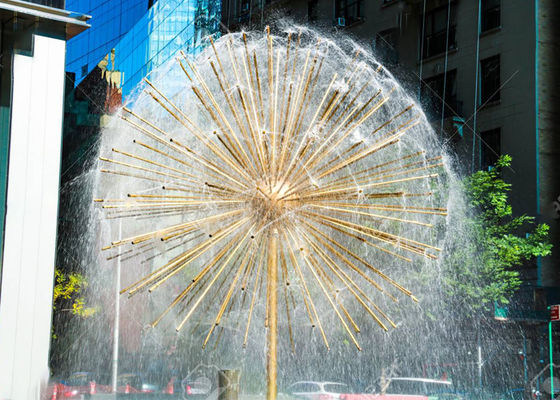 Urban Landscape Outdoor Waterfall Stainless Steel Dandelion Fountain