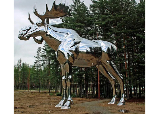 Plac lub ogród Lustro do dekoracji Big Horse Rzeźba ze stali nierdzewnej 150 cm