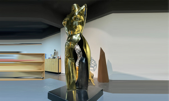 Dobra cena. Polerowane złoto odlewania mosiądz Lady popiersie z brązu statua Home Decor w Internecie