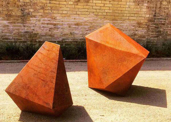 Dobra cena. Metalowa abstrakcyjna dekoracja ogrodowa Corten stalowa geometria rzeźby w Internecie