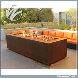 Dobra cena. Wielofunkcyjna stal Corten Fire Pit Prostokąt Metal Garden Fire Pit Metalowa rzeźba w Internecie