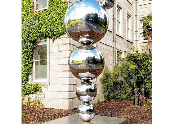Specjalne lustro Polerowane Modern Art Sfera ze stali nierdzewnej Kulka rzeźba do użytku na zewnątrz