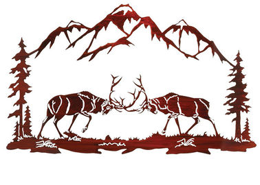 Dobra cena. Battling Buck Nature Metalowa Rzeźba / Dekoracja ścienna Metalowa rzeźba w Internecie