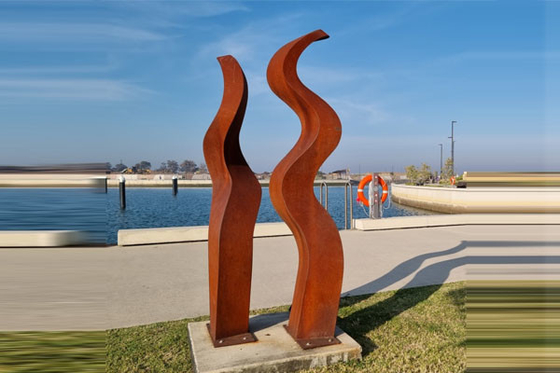 Dobra cena. Garden Corten Stalowy współczesny punkt orientacyjny Sowelu Hum Sculpture w Internecie