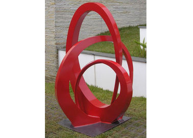 Dobra cena. Publiczny Park Rzeźba Ze Stali Nierdzewnej Czerwona Malowana Abstrakcyjna Rzeźba Metalowa w Internecie