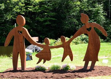 Dobra cena. Garden Art Decor Corten Steel Sculpture Rodzice Rodzice i dzieci bawiące się w Internecie