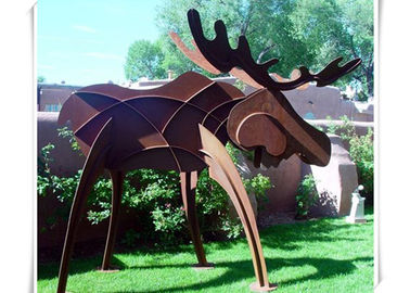 Dobra cena. Zwierzęta Łoś ze stali Corten, abstrakcyjny styl Rusted Steel Garden Art w Internecie