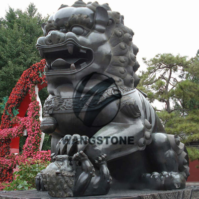 Dobra cena. Klasyczny dekoracyjny chiński posąg lwa brązowy Foo Dog Ozdoby rzeźby zwierzęcej w Internecie