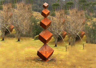 Dobra cena. Duży, dekoracyjny kształt Metalowy ogród rzeźby Corten Steel Rusty Finish w Internecie