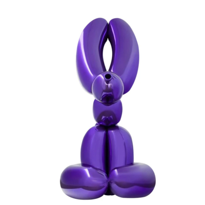 Dobra cena. Custom Commercial Sculpture Purple Balloon Bunny Fiberglass Sculpture w Internecie