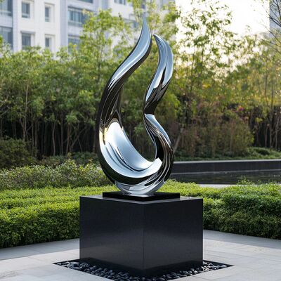 Dobra cena. Custom Garden Sculpture Contemporary Flowing Abstract Stainless Steel Sculpture w Internecie