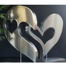 Heart Love Theme Stal nierdzewna Art Sculptures Wewnętrzna usługa ODM i OEM