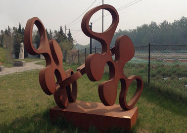 Sztuka współczesnego projektowania Rzeźba ze stali Corten Rusty Metal Garden Ornament