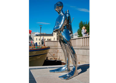 Dobra cena. Lustro polerowane Life Size Ss Sculpture Diver Rzeźba do dekoracji na zewnątrz w Internecie