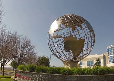 Dobra cena. Metalowa rzeźba ze stali nierdzewnej, Globe Sculpture 250 cm Dia 2,5 mm Grubość w Internecie