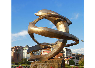 Dobra cena. Nowoczesna dekoracja publiczna Metalowa statua delfinów, posąg delfina z brązu w Internecie