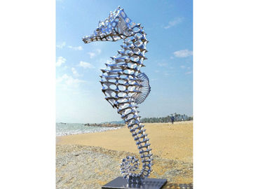 Dobra cena. Rzeźba ze stali nierdzewnej polerowanej ze stali, rzeźba Big Seahorse w Internecie