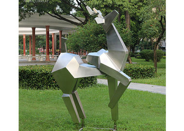 Dobra cena. Zwierząt Statua Rzeźba Ze Stali Nierdzewnej Metalowy Ogród Abstrakcyjna Rzeźba Jelenia w Internecie