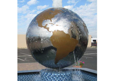 Dobra cena. Globe Water Fountain Rzeźba plenerowa ze stali nierdzewnej Modern Art Design w Internecie