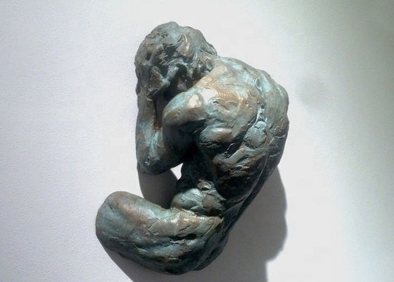 Dobra cena. Naturalna wielkość Wall Art Decor Patina Cast Bronze Man Statue w Internecie