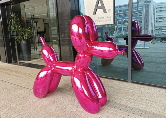 150 cm wysoka nanopowłokowa rzeźba balonu ze stali nierdzewnej