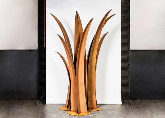 Garden Decoration 2.8m Tall Corten Steel Reed Sculpture